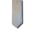 Solid Satin Silver Skinny Tie